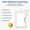 Avery Printable Rectangle Tags, Gold & Navy Border with Florals, 2" x 3", Matte White Rectangle Tags, Laser/Inkjet, 80ct, Great for Product Tags
